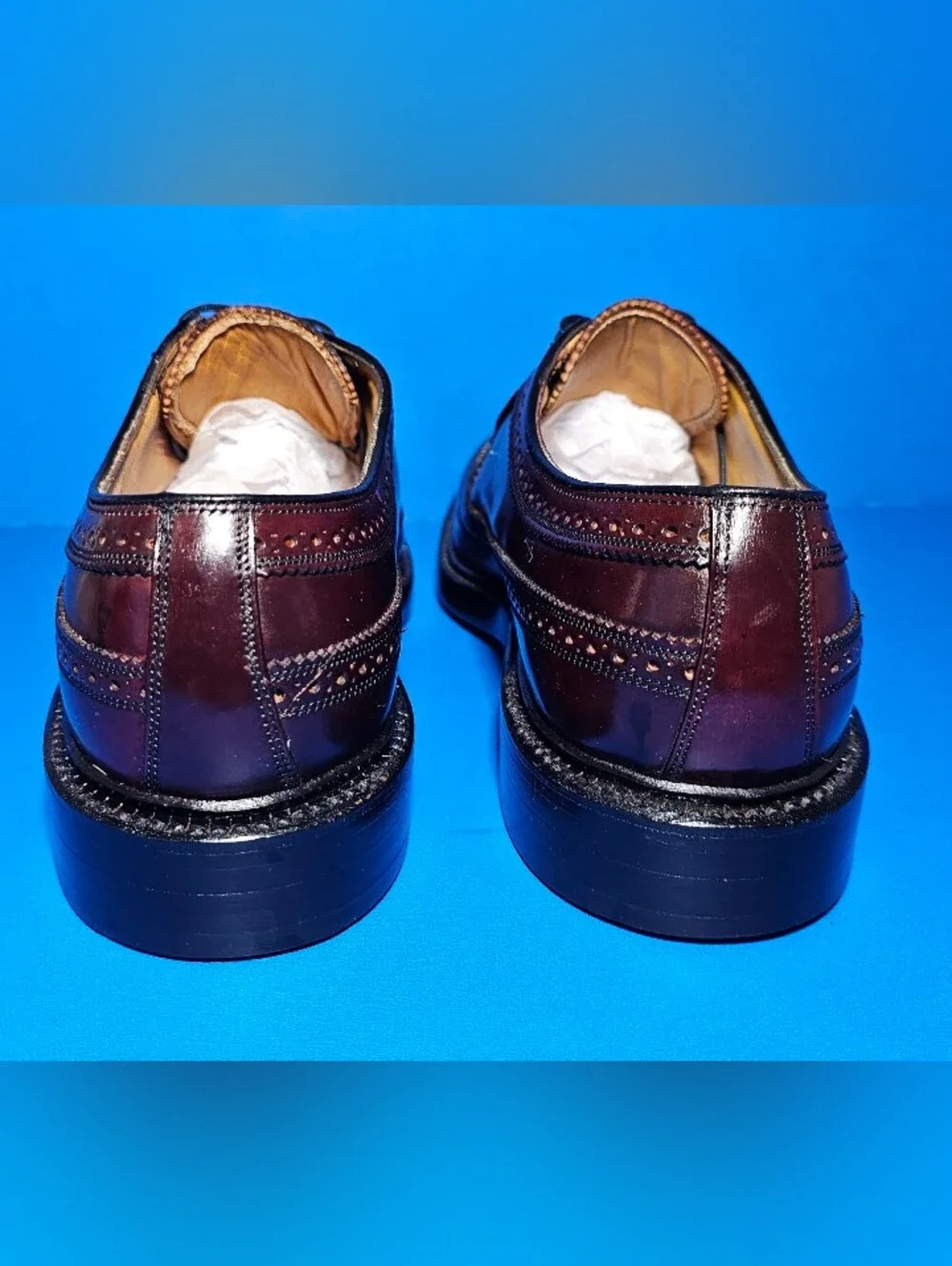 vintage florsheim royal imperial shell cordovan wingtip  burgundy shoe Size 8 D